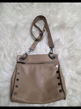 Hammitt Leather Crossbody Bag in Taupe